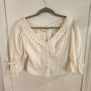 Gunne Sax cotton blouse